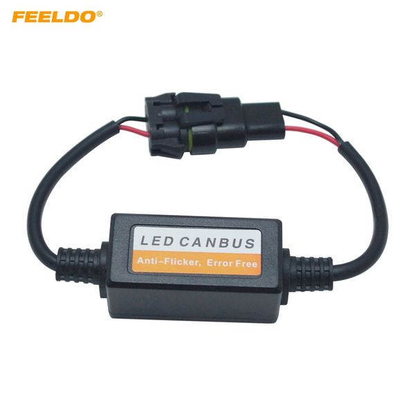 

feeldo 10pcs car led headlamp error warning canceller for 9005/9006/9012 led head light canbus error load resistor