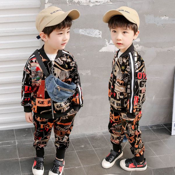 Продажи - Baby Boy Sportswear Мода Куртка Куртка Брюки Детская Спортивная одежда Детская одежда Детская Одежда Детская Одежда Марка Одежда