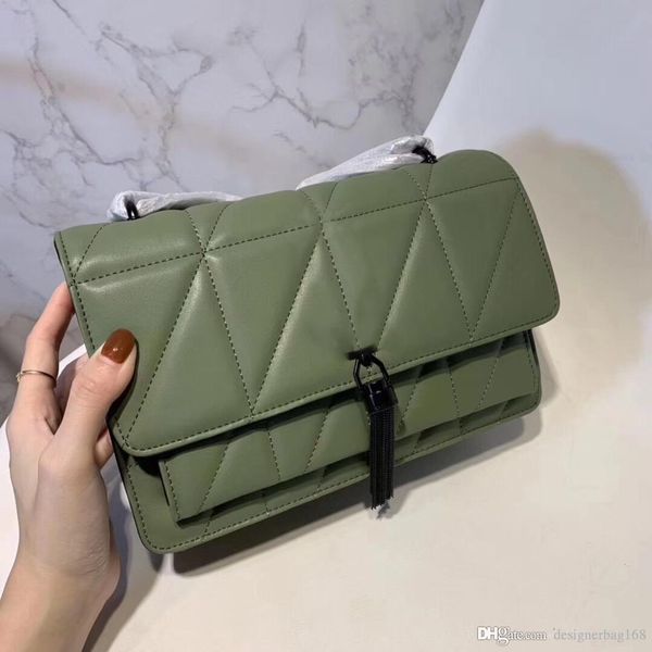 

new fashion designer women handbags chain crossbody quilted bags geometric tassel shoulder handbags genuine leather small bag tote pruse bag