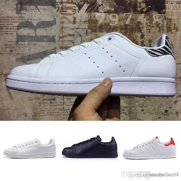 

ln2 with box 2019 brand women men new stan shoes fashion smith sneakers casual leather sport running shoes 5-12 c02 luc02, Black