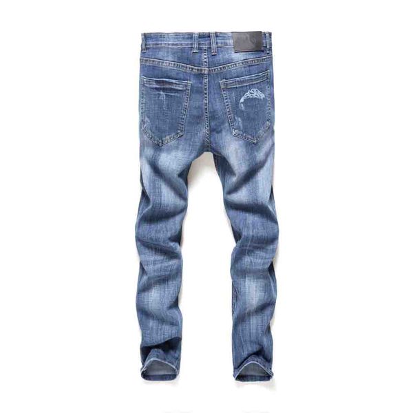 

оригинальный сингл новые высококачественные джинсы дизайнерские роскошные мягкие уличные хип-хоп продажа новых печатных хлопчатобумажных отк, Blue