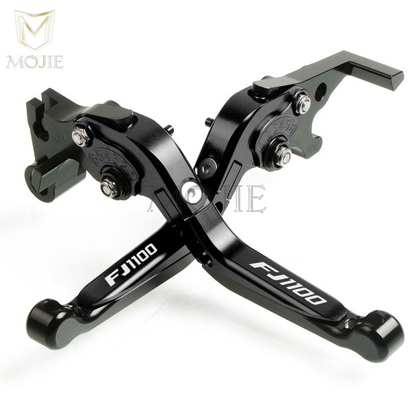 

motorcycle accessories cnc aluminum adjustable folding extendable brake clutch levers for fj1100 fj 1100 1984-1985