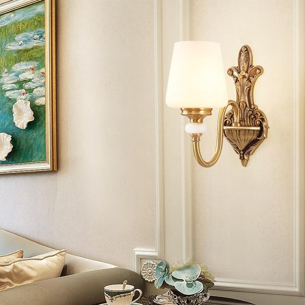 2020 European Luxury Copper Wall Lamps Gold Wall Lighting Fixtures