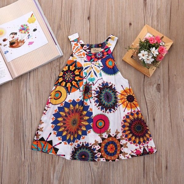 

girls sleeveless floral dress korean casual straps dress, Red;yellow