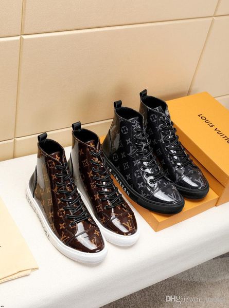 

19mm spring man's shoes korean version of the trend of high-shoes man's white casual wild shoes yetc1, Black