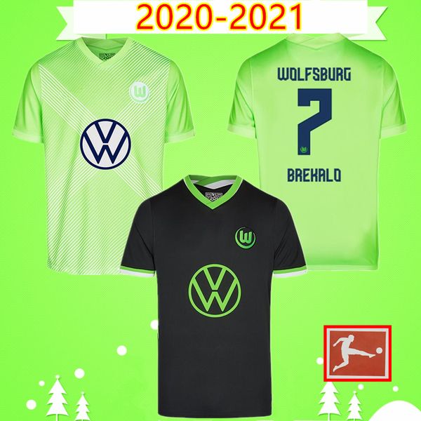 

2020 2021 vfl wolfsburg soccer jerseys weghorst arnold 20 21 malli brekalo football shirt mehmedi football shirt roussillon xaver camisetas, Black;yellow