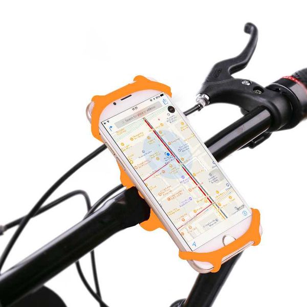 

bicycle handlebar bracket holder for mobile cell phone gps stand silicone motorcycle cycling mtb road bike mount