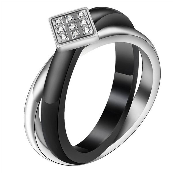 

кольца кластера ювелирные изделия новая мода изысканный высокое качество micro pave кольца циркона оптовая нержавеющей стали керамические кр, Golden;silver