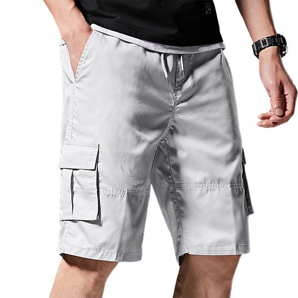 

men's shorts summer cotton overalls wind casual thin five-cent pants for men, White;black