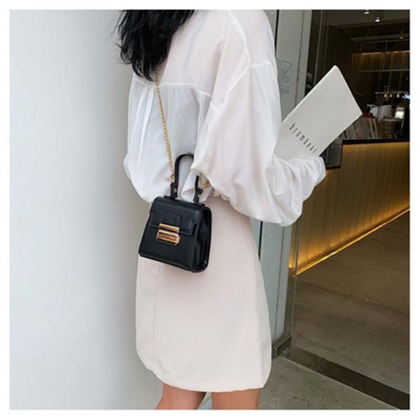 

pu leather crossbody bags for women casual wild female's small totes with metal handle lady shoulder messenger bag handbags