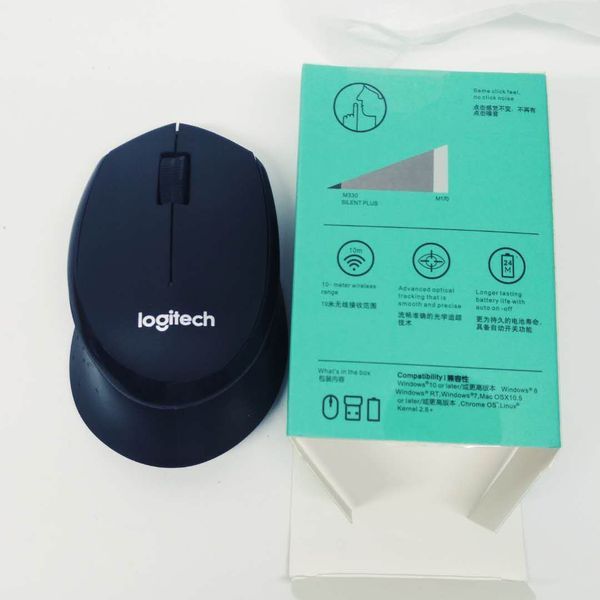 

беспроводная мышь m330 бесшумная мышь с 2.4 ghz usb 1600dpi оптическая для офиса домашнего использования пк ноутбук геймер с батареей и розн