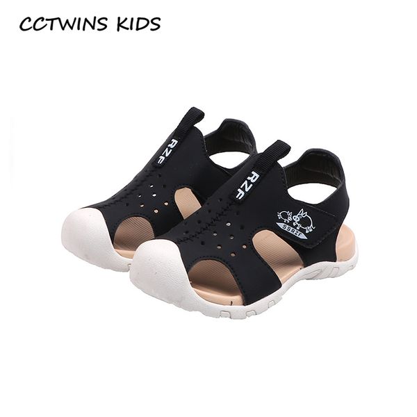 

cctwins kids shoes 2020 summer children fashion beach sandals baby girls casual soft shoes boys brand black flat toddler bs464, Black;red