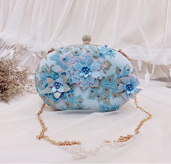 

a new small bag, fairy dress, banquet, chinese style, ancient style, hanfu, flower bag, summer, small, fresh and round