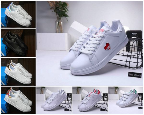 

2019 new originals stan smith shoes women men casual leather sneakers superstars skateboard punching white girls stan smith shoes, Black