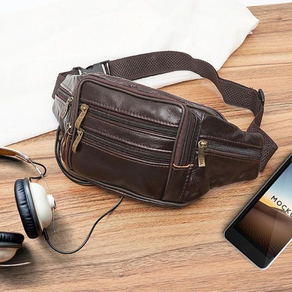 

waist bags travel zipper pocket belt pu leather bag fashion messenger large capacity shoulder leisure package fanny pack