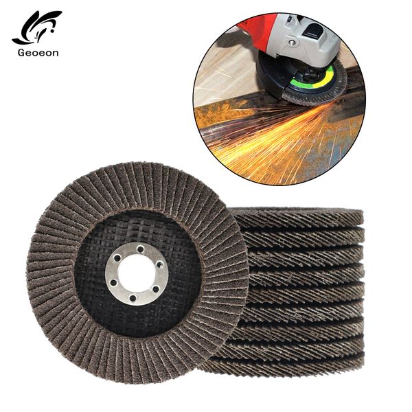 

geoeon 12000rpm 60/80 grit grinding wheels flap discs 100mm angle grinder sanding discs metal plastic wood abrasive tool a65