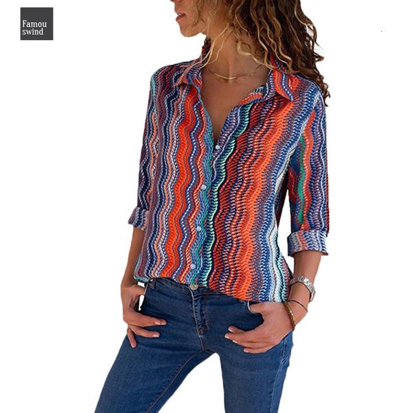 

блуза плюс размер 4xl 5xl с длинным рукавом женщин топы блузке и блузы больших размеров осень полосатый цветочные повседневный офис, White