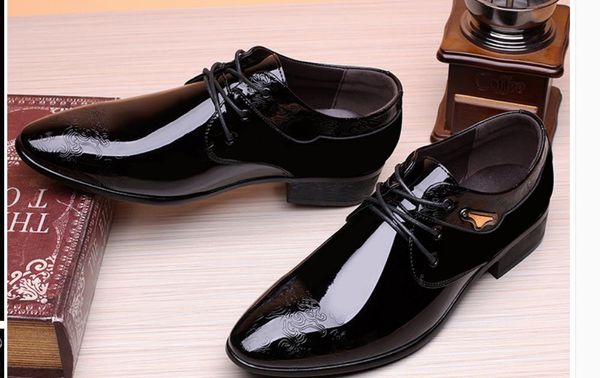 

send 2018 spring and autumn new style men's korean fashion formal wear pointed end shoes@zx05, Black