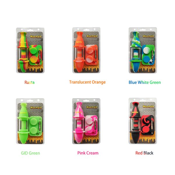 

Нектар Коллектор Kit Glass Bong Силиконовые масла горелки с Titanium Nail Силиконовые Dab Рог 6 цветов для выбора