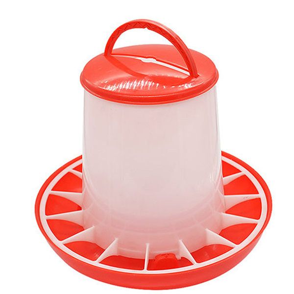 

1.5kg plastic food feeder chicken chick hen poultry lid handle home supplies