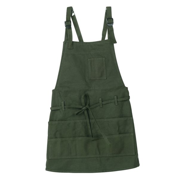 

artist apron multi-pocket slim fit style apron adjustable neck strap and waist ties suitable for artist painting