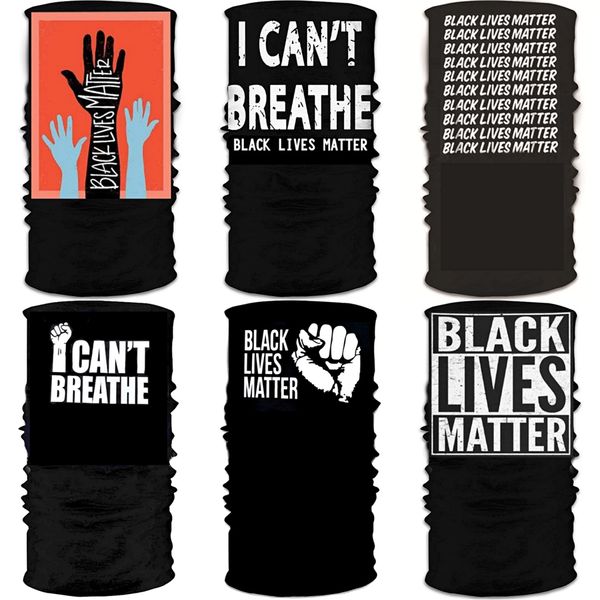 

i cant breathe1pc printing magic bandana face neck er scarf cycling headwear multifunctional scarf outdoor fishing sports acc #381, Black