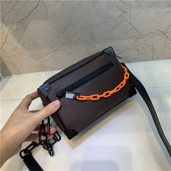 

female mini soft trunk 1:1 genuine leather clutch bags hign end version handbag for women female m44480 trunk hand bag