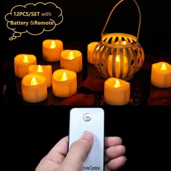 

12pcs battery votive candles with remote,remote led candles,small tea lights,party candles,electronic candles remote y200531