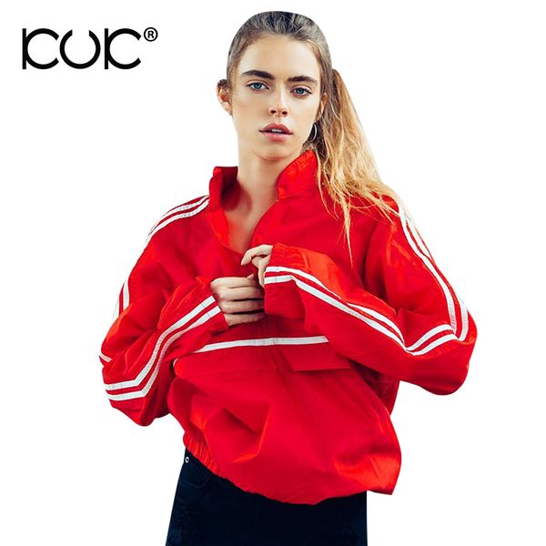 

kuk bomber jacket women red coat female outerwear long sleeve chaqueta mujer zipper casaco feminino autumn a129, Black;brown