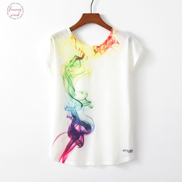 

весна лето женщин тенниска новизна harajuku kawaii смазливая стиль печать новый короткий рукав размер  l xl, White