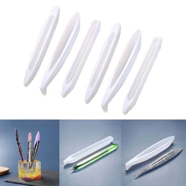

6 diy crystal pens body silicone mould resin casting jewelry craft diy molds