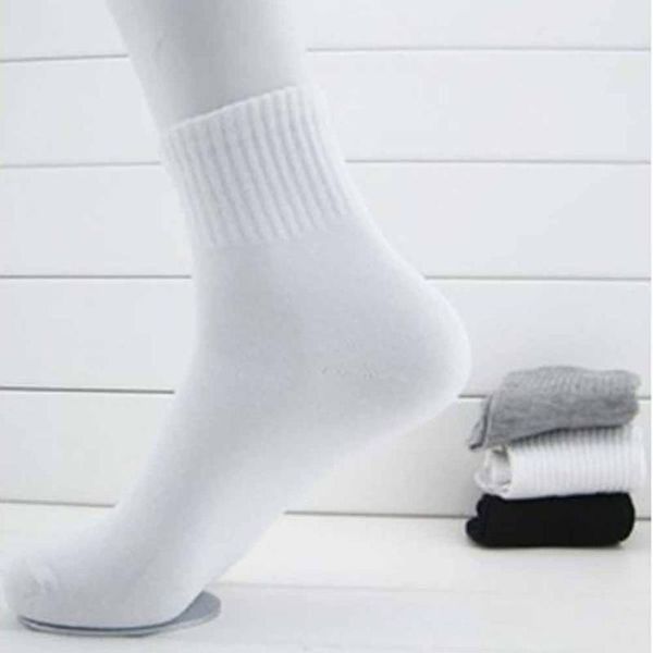 

2 pairs men socks winter warm thermal socks male casual soft cotton middle tube solid color elasticity mesh, Black