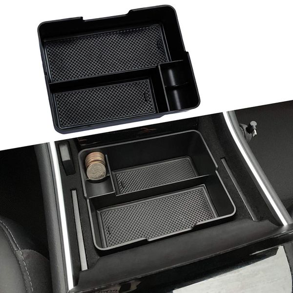 

car armrest box storage center console organizer container holder box for model 3 car accessories
