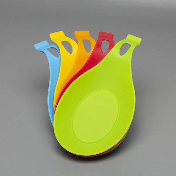 

1pc silicone spoon rest heat resistant utensil spatula holder tray placemat spoon utensil rest cooking tool kitchen tools d3 cooking hvtcq