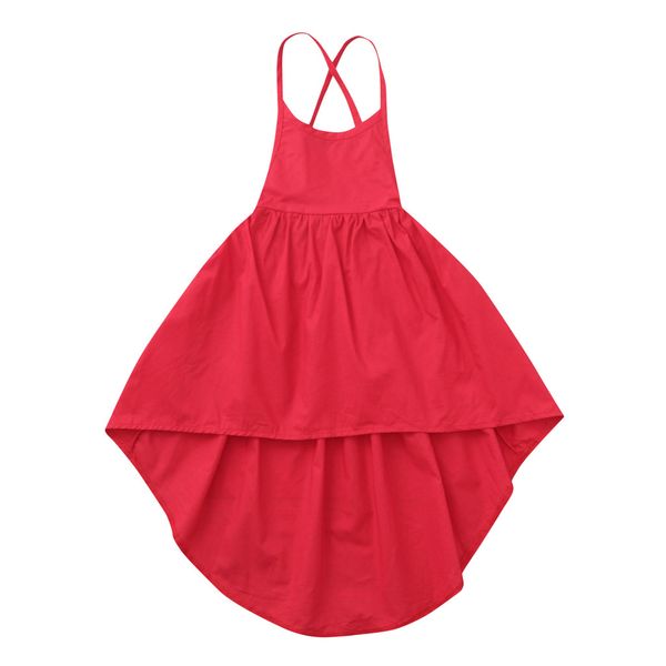 

fashion dress lovely halter strap solid color open back dress casual girls sleeveless solid vest dress backless dresses clothes, Red;yellow