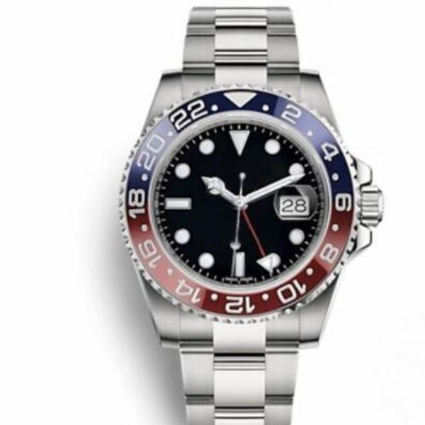 

2020 new gmt ii luxury watch quality men watches 2813 automatic mechanical movement watch 30 meters sapphire waterproof wristwatch, Slivery;brown