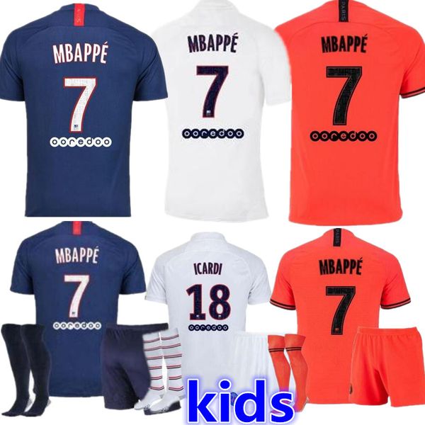

maillots de football kit 19 20 psg soccer jersey 2019 2020 paris mbappe icardi marquinhos jersey camisetas de futbol shirt men kids sets, Black;yellow