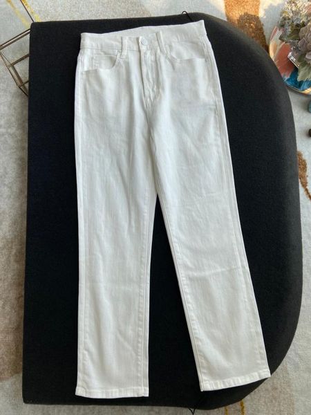 

2020 new ladies loose vintage straight high waist cropped jeans 0616, Blue