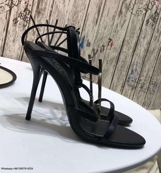 

high-end women's shoes classic style high heels 35-41 sandals (with box + dust bag, Black