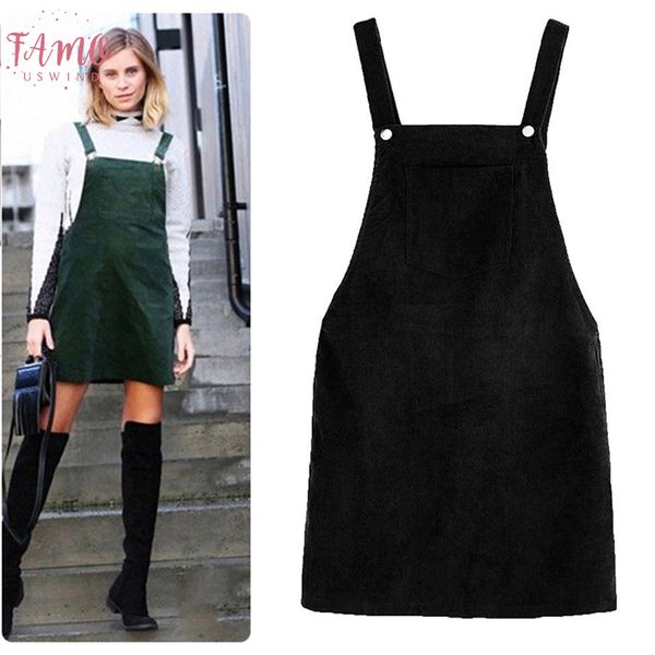 

summer autumn women velvet dress 2020 casual sleeveless mini party dress vintage pocket loose suspender sundress vestidos, Black;gray