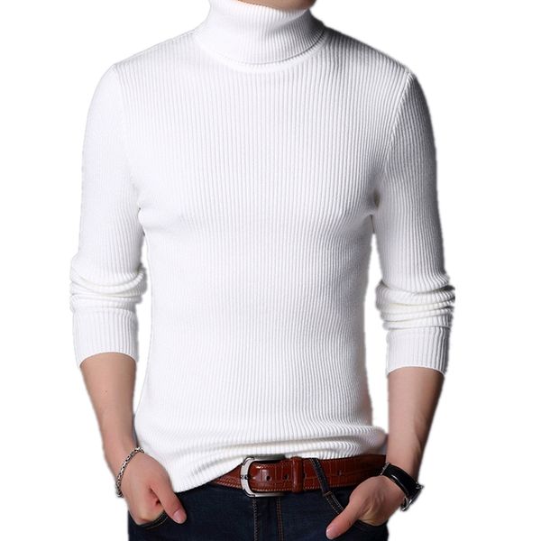 

white turtleneck men sweater clothes winter warm thick long sleeve jersey sweaters pull homme casual pullover sueter masculino, White;black