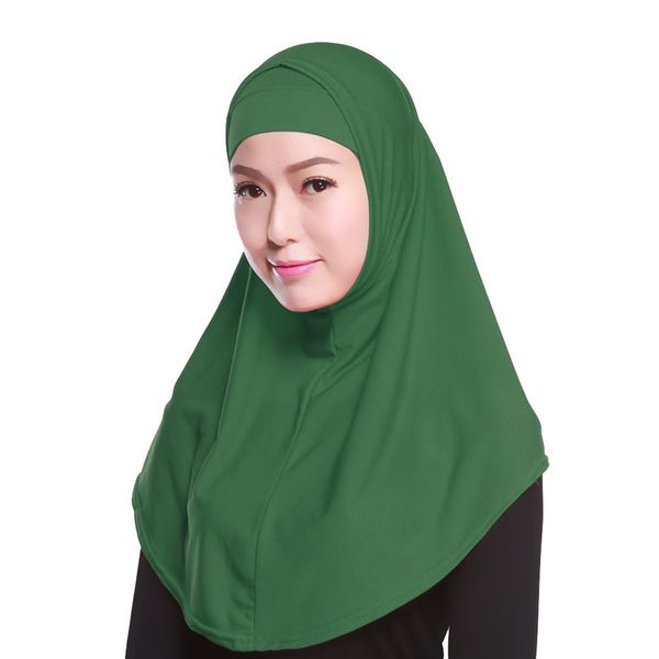 

2pcs/set solid color soft muslim full cover inner women's hijab bonnet cap islamic underscarf neck head bonnet hat, Black