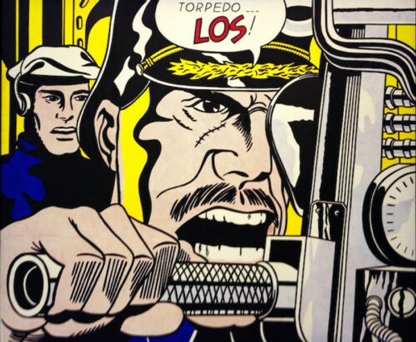 

roy lichtenstein oil painting on canvas pop art home decor torpedo...los handpainted & hd print wall art canvas pictures 191030