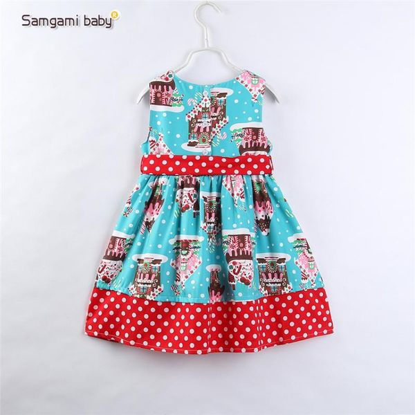 

2020 kids summer cute sleeveless girls dress, Red;yellow