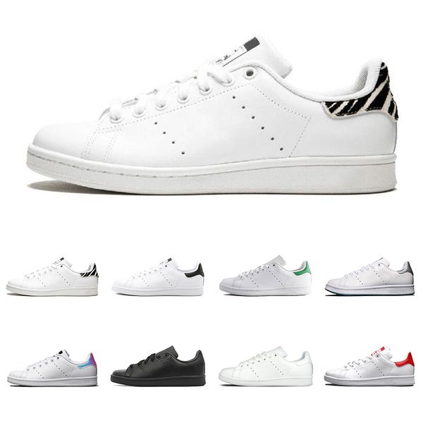 

new arrived smith 2019 sneaker casual shoes stan white sliver red men and women size 36-44, Black