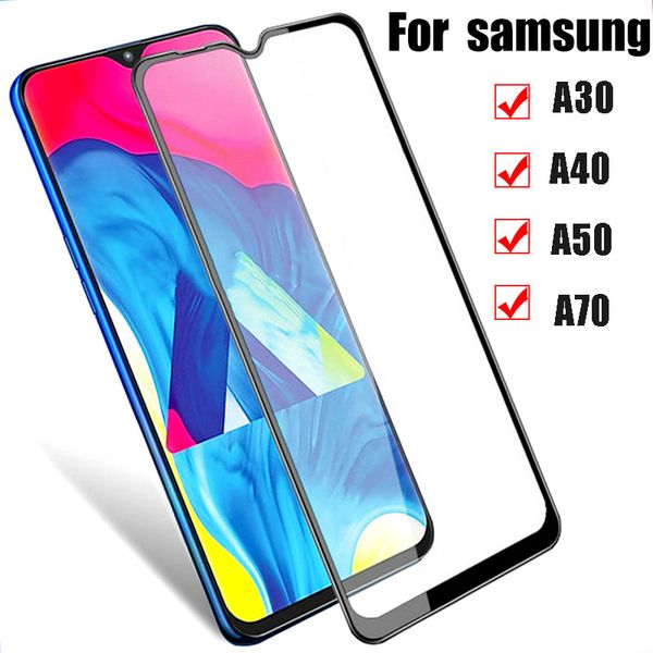 

100pac 9D стекло на A70 для Samsung Galaxy SM A30 A40 A70 SamsungA 50 50 30 70 A505 A505F SamsungA50 Защитное закаленное