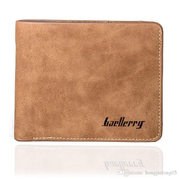 

tide men student wallets short style retro frosted 2 folds cross vertical young fashion multi-card bits card holder wallets, Red;black