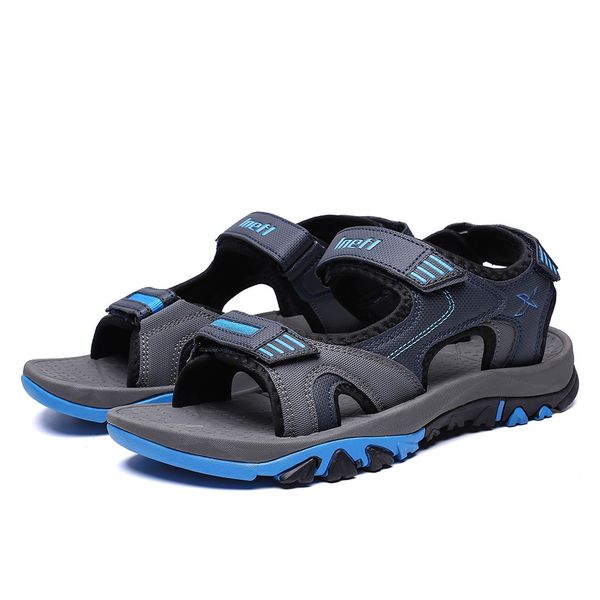 

#35 2019 new men sandals summer slippers summer men sandals breathable outdoor beach casual fashion flats shoes, Black
