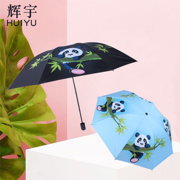 

black plastic uv outdoor umbrellas men's and women's umbrellas animal flower cartoon folding sun umbrella 8k