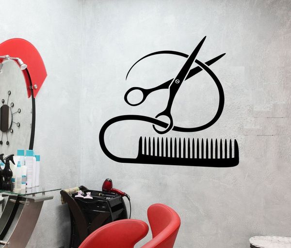 Gratuit Images Acheter Outils De Coiffeur Vinyle Stickers Muraux Design Sticker dernière par